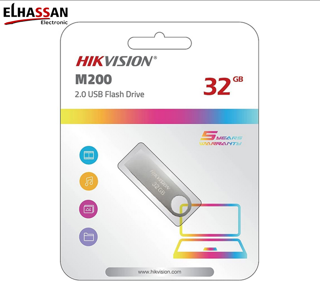 Hikvision M200 32GB USB 2.0 Metal Flash Drive (Silver)