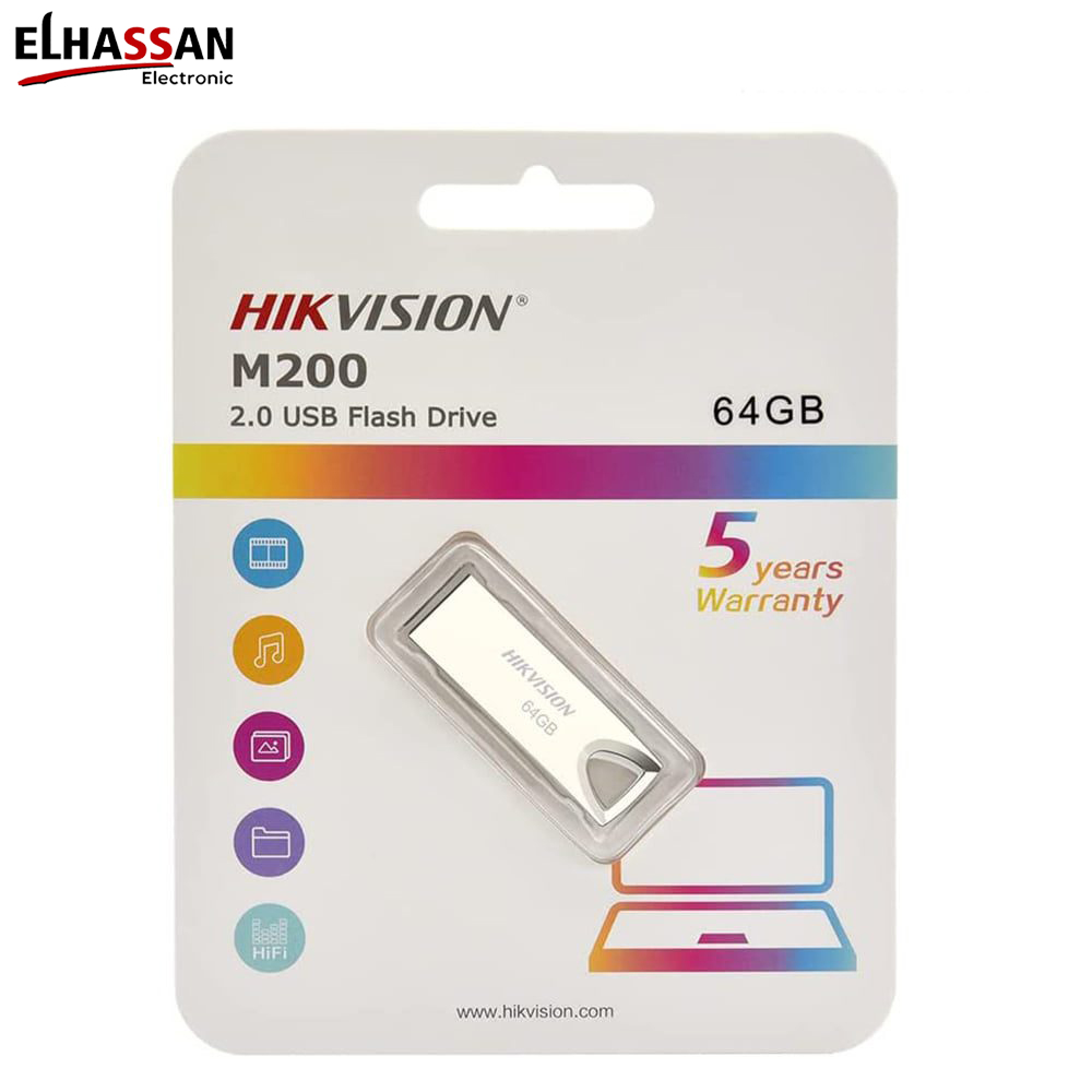 Hikvision M200 64GB USB 2.0 Metal Flash Drive (Silver)